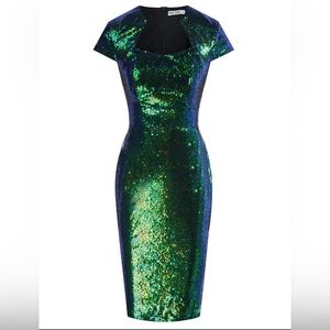 ✨VINTAGE STYLE SEQUIN BODY CON DRESS✨Perfect for Christmas or NYE